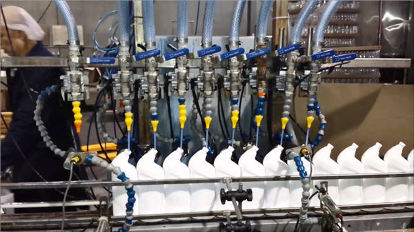 Máquina de recheo de lixivia completa, automática, limpiador de vaso