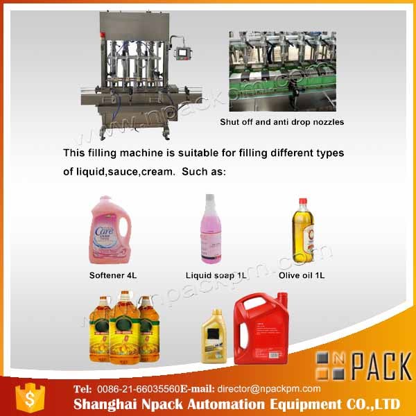 Máquina automática de recheo de aceite comestible de 2, 4, 6, 8, 10, 12 cabezas