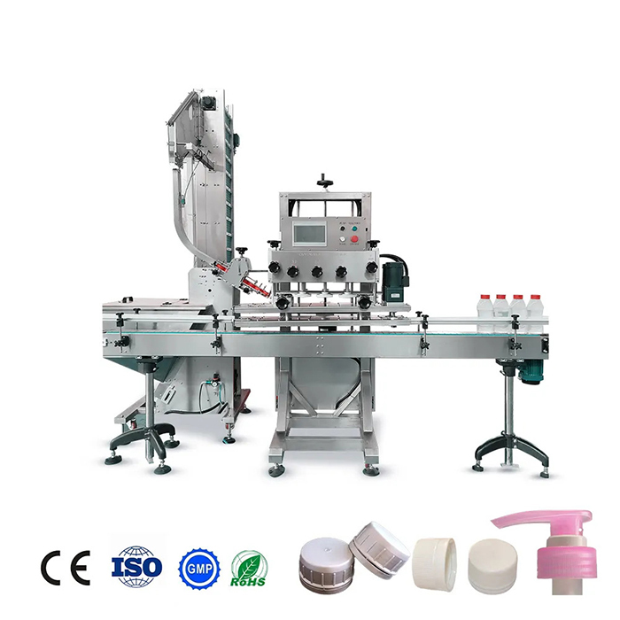 Máquina completa de captura automática de botella de vidro para xampú