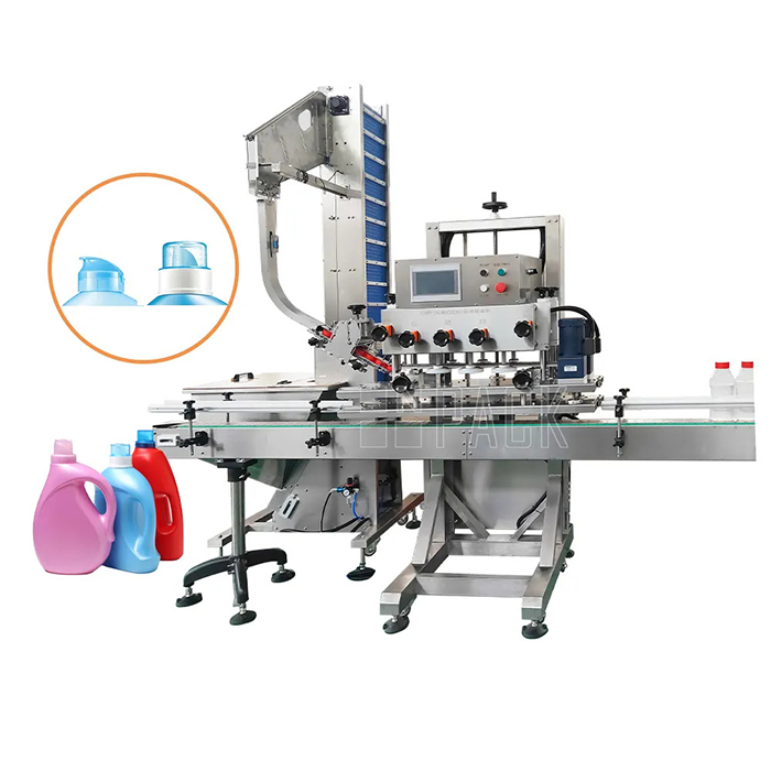 Máquina automática completa de tapa de botellas de plástico