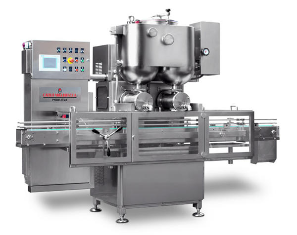 Máquina de enchente semiautomática de froitas dobre cabezas