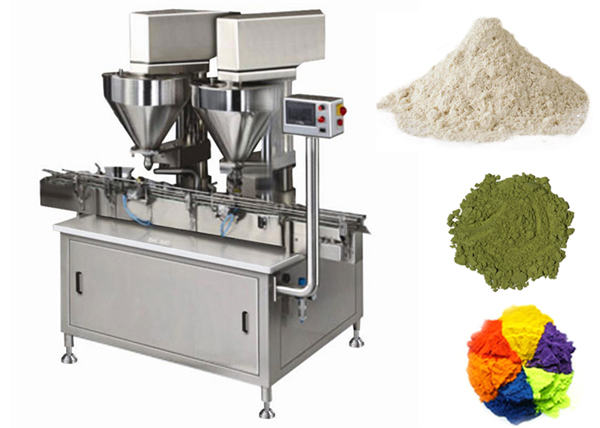 Máquina automática de recheo de po de 2 cabezas