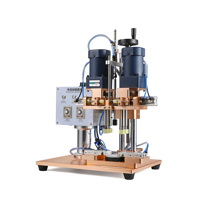 Máquina semiautomática de tapón de botellas de eixo