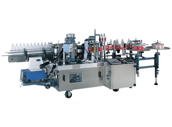 Máquina automática de etiquetaxe de cola de pequenas botellas