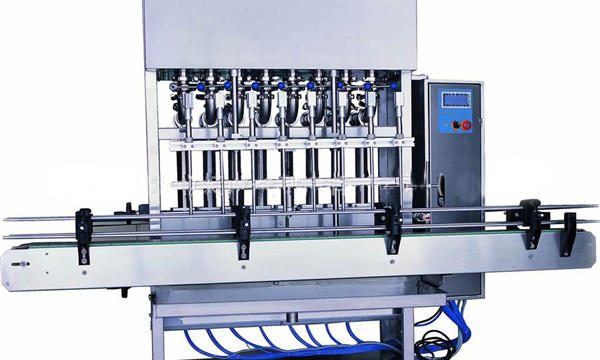 Máquina automática de recheo de deterxente para lavandería