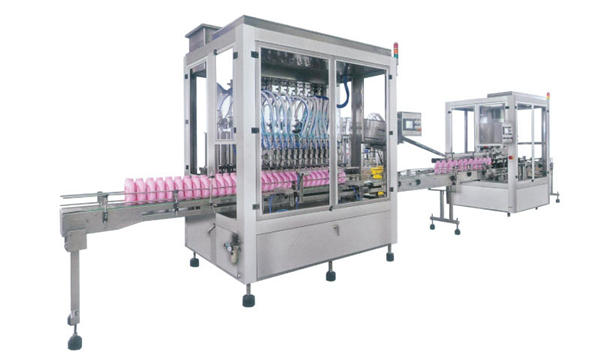 Máquina automática de recheo de deterxente en aceiro inoxidable 