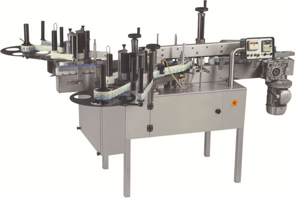 Máquina automática de etiquetado de dobre cara de botella plana
